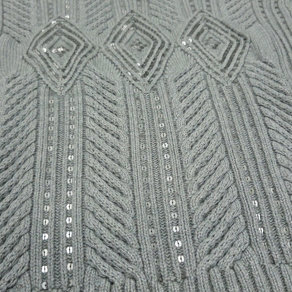 Talbots Green Knit Sweater with Embellishments 1XP Gentle Used - Picture 3 of 8